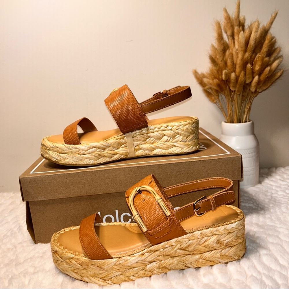 Dolce Vita Chera Women’s Platform Slingback Sandal. Tan Various Sizes NWB
